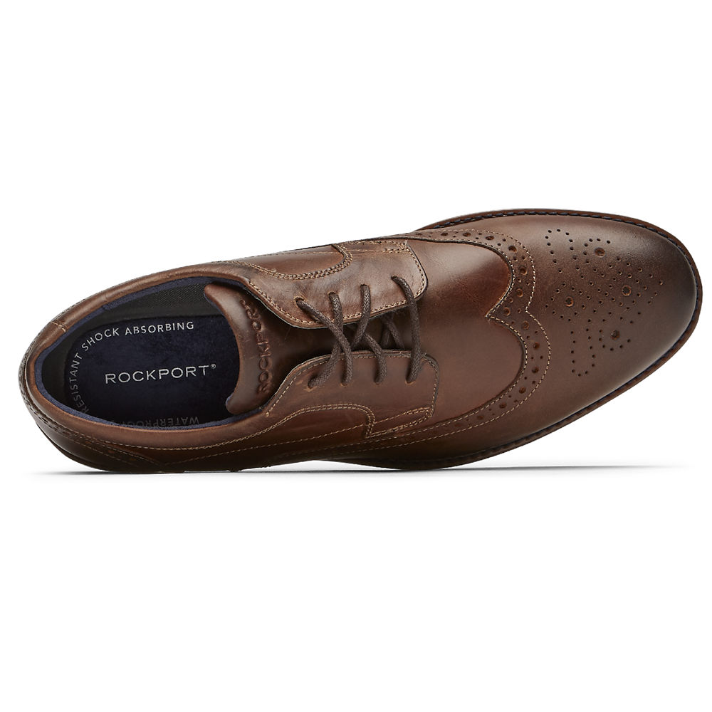 Rockport Mens Dustyn Wingtip - Lace Up Brown - VON437652